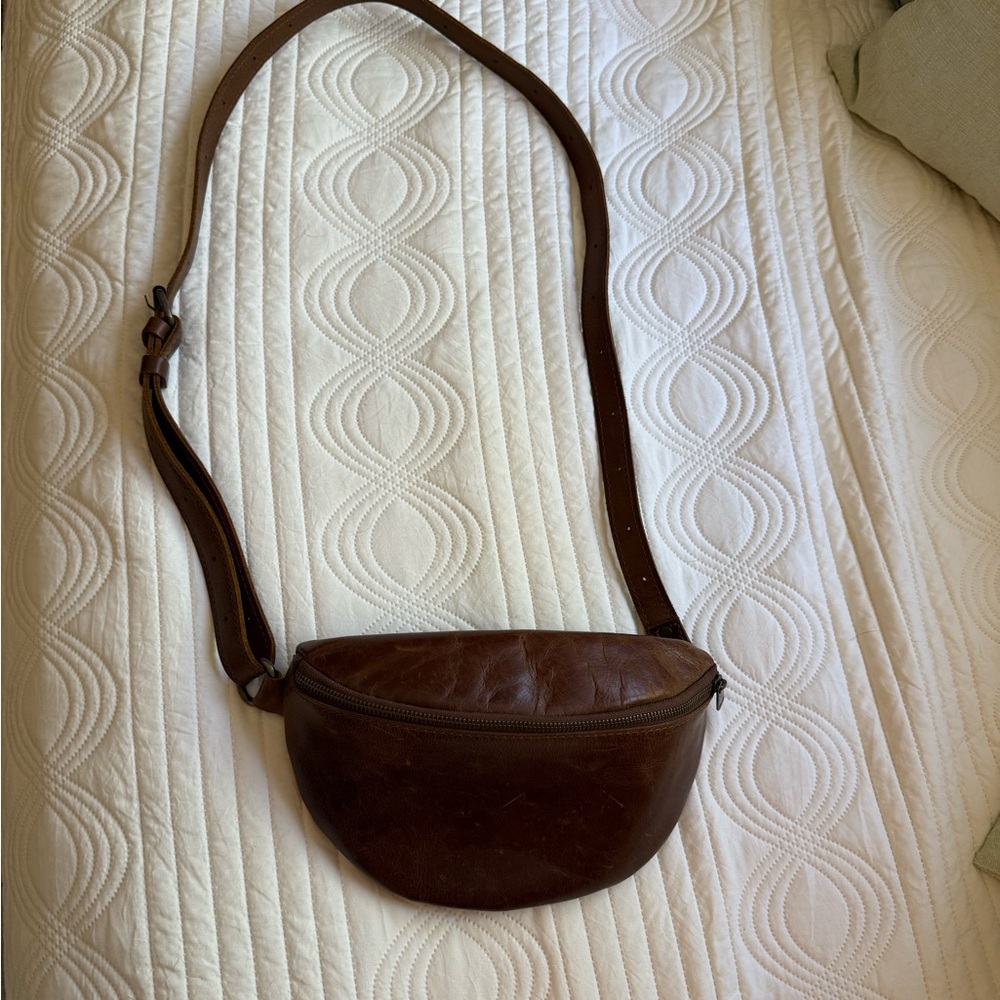 Brown Leather Crossbody Bag